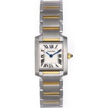 Cartier Lady's Tank Francaise18k Gold And Stainless Steel Small Watch W51007q4