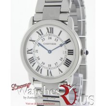 Cartier Ronde Solo W6701005 Stainless Steel Box & Papers Included.