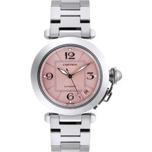 Cartier Women's Pasha Pink Dial Watch W31075M7