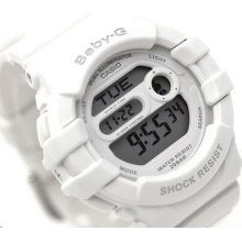 Casio Baby-g, 200m Wr, Matte White Digital, 5-year Battery, Bgd140 Bgd-140-7a