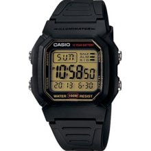 Casio Digital W-800hg-9av Black Dual Time 100m Water Resistant (w800hg-9av)