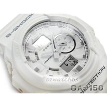 Casio G-shock Big Face Ga-150-7a Ga-150-7adr Analog Digital White, Led Light