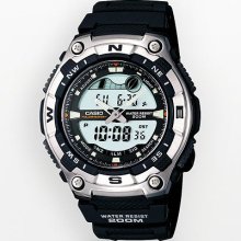 Casio Stainless Steel Analog And Digital Tidal Graph Sports Watch