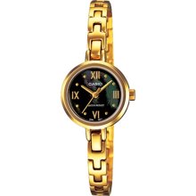 Casio Women's Core LTP1352G-1A Gold Gold Tone Stainles-Steel Quartz Watch with Black Dial