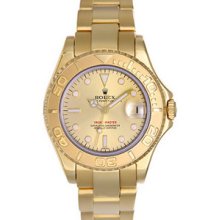 Certified Pre-Owned Rolex Yacht-Master 35mm Yellow Gold Watch 168628