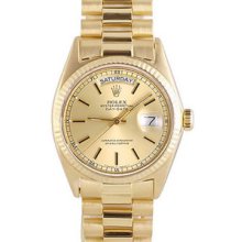 Certified Pre-Owned Rolex Day-Date President Gold Mens Watch 18038