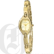 Charles Hubert Classic Ladies Champagne Dial Gold Tone All Weather Watch 6753-G