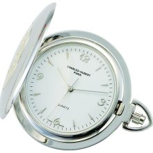 Charles Hubert Gold-plated Chrome White Dial Pocket Watch