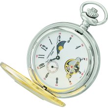 Charles Hubert IP-plated Off White Dial Pocket Watch