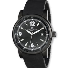 Charles Hubert Mens Rubber Band Black Dial Watch XWA3264