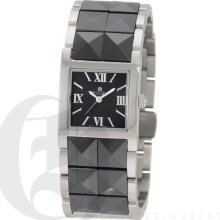 Charles-Hubert Women's Stainless Steel Black Ceramic Band Quartz Watch 6787-B