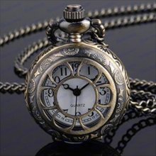 Chic Ancient Grace Engraved Sun Flower Style Quartz Pocket Watch Steampunk 1279