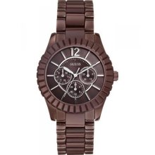 Chocolate Brown Application Launchers, Wristwatches For Women Guess Mod. W0028l2