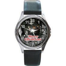 Christmas Vol 1 Unisex Silver-Tone Round Metal Watch 08