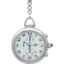 Chronograph quartz pocket watch & chain by charles hubert #3571