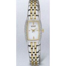 Citizen Eco Drive Ladies` 2-tone Silhouette Crystal Watch (21x17 Mm Case)