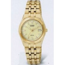 Citizen Eco Drive Ladies` Gold Corso Watch (26 Mm Case)