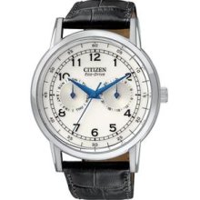 Citizen Eco-Drive Leather Mens Watch AO9000-06B