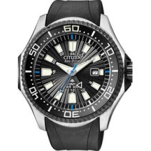 Citizen Eco-Drive Promaster GMT Diver Rubber Mens Watch BJ7065-06E