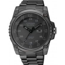 Citizen Eco-drive Solar Super Blacktitanium Men's 200m Dive Watch Bj8075-58e