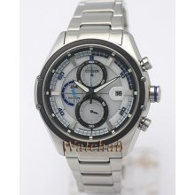 Citizen Eco Drive Stainless Steel Speedchrono 330ft W/r Watch - Ca0120-51a