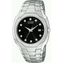 Citizen Eco Drive Stainless Steel Dress Watch For Men Bm6010-55e