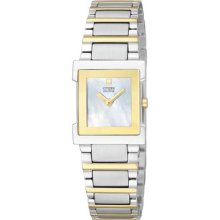 Citizen Ew9904-56d Eco Drive Two-tone Mother Of Pearl Dial Women's Watch