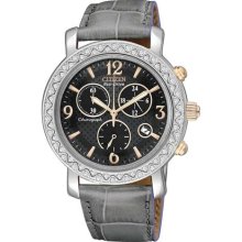 Citizen Fb1298-05h Women's Ttg2.0 Drive Leather Band Chronograph Eco-drive Watch