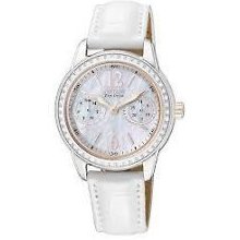 Citizen Fd1036-09d Womens Watch 2 Tone Eco-drive Silhouette Crystal Mop Msrp$235