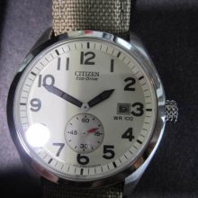 Citizen Japan Eco-drive Men's Watch Quartz Solar Power Fabric Original Edition