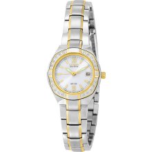 Citizen Ladies wrist watches: Silhouette 2-Tone W/ Diamonds ew1604-53