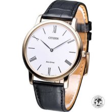 Citizen Men Gents Eco-drive Watch White Gold Ar1113-12b