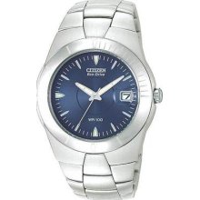 Citizen Men's Bm0740-55m Eco-drive Blue Dial Stainless Steel Watch