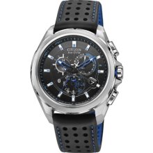 Citizen Proximity Bluetooth Men's Eco-Drive Watch With Black Dial Chronograph Display And Black Tpu Strap At7030-05E