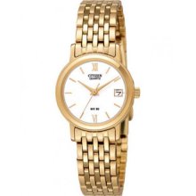 Citizen Women's $150 Classic Gold Dress Watch Eu2502-51a, Date White Dial