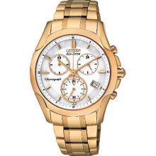 Citizen Women's Eco-drive Rose Gold Tone Chronograph Watch