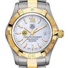 Clemson TAG Heuer Watch - Women's Two-Tone Aquaracer