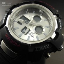 Clock Rubber Dual Wo-men Hours Date Hand Digital Water Wrist Swatch