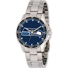 Coach Seattle Seahawks Watch w/ Stainless Steel Band - NFL Officially Licensed