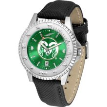 Colorado State Rams CSU Mens Leather Anochrome Watch