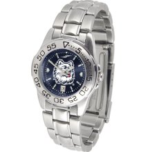 Connecticut Huskies Sport Steel Band AnoChrome-Ladies Watch