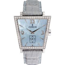 Corum 'Trapeze' Diamond Blue Strap Women's Watch