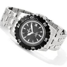 Croton Men's Maccabee Automatic Unidirectional Bezel Stainless St ...