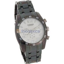 CURREN 8002 Round Dial Tungsten Steel Band Men's Wrist Watch (White)