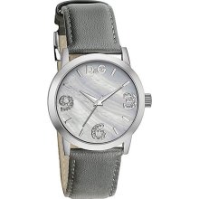 D&g Dolce & Gabbana Womens Pose Collection Crystal Set Numerals Grey Watch