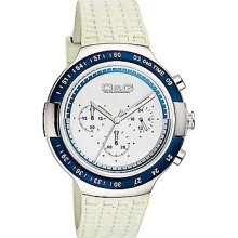 D & G Watch Juan Chr Qte Ss Silver Pu Cint