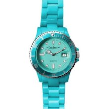 Dakota Watches 3036-2 Dakota Watch Fusion Color Link Aqua Dial Amp Plastic Link Band 3036-2