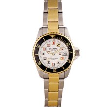 Del Mar 50122 Womens Classic Nautical Flags Two Tone Watch