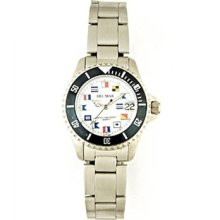 Del Mar 50290 Womens 200 Meter Sport Watch Classic Stainless Steel Nautical Dial