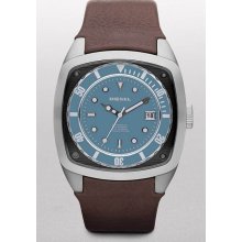 Diesel DZ1491 Men's Light Blue Dial Brown Leather Watch